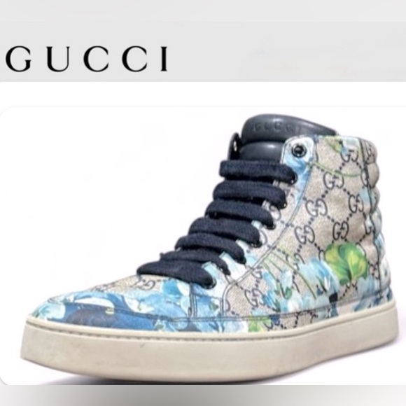 Gucci Other - EUC [Gucci] Authenticated Bloom GG Floral High Top Sneakers Men’s US 8.5 w/ Box